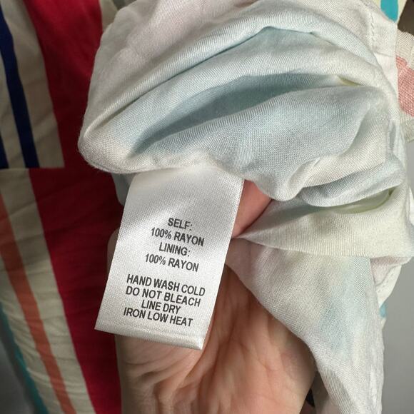 Lulu’s Women’s‎ Caliente Multi Striped Off-the-Shoulder Wrap Dress Size M NWT - Picture 8 of 10